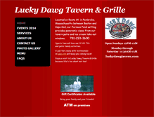 Tablet Screenshot of luckydawgtavern.com
